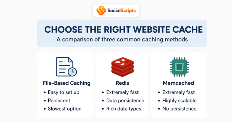 Choosing the Right Cache for Your Website: File-Based vs. Redis vs. Memcached