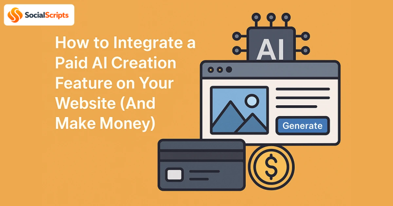 How to Integrate a Paid AI Creation Feature on Your Website (And Make Money)
