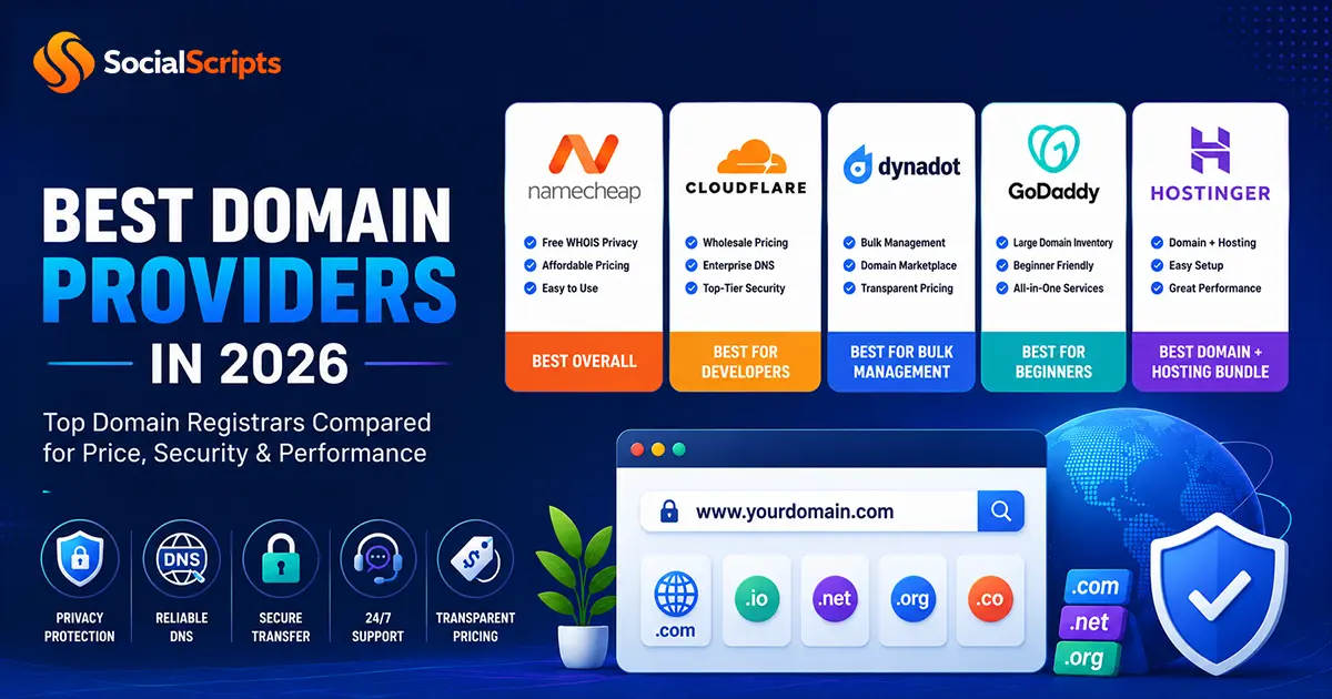 Best Domain Providers in 2026 - Namecheap, Cloudflare & More